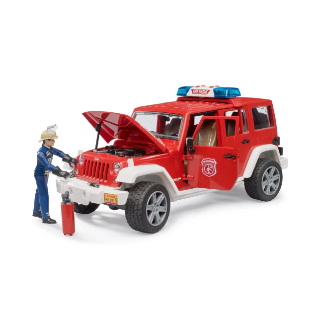 Пожарная машина Jeep Wrangler с фигуркой Bruder (2528)