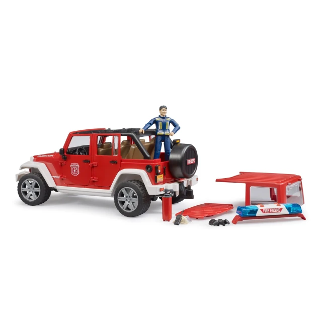 Пожарная машина Jeep Wrangler с фигуркой Bruder (2528)