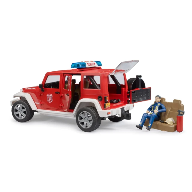 Пожарная машина Jeep Wrangler с фигуркой Bruder (2528)