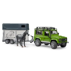 Автомобіль Land Rover Defender з причепом для коня Bruder (2592)