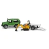 Набір Land Rover Defender з причепом та міні-екскаватором JCB Bruder (2593)