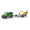 Набір Land Rover Defender з причепом та міні-екскаватором JCB Bruder (2593)