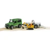 Набір Land Rover Defender з причепом та міні-екскаватором JCB Bruder (2593)
