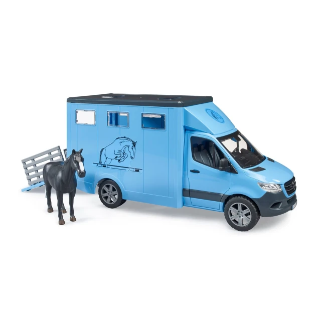 Транспортер Mercedes-Benz Sprinter для животных с фигуркой лошади Bruder (2674)