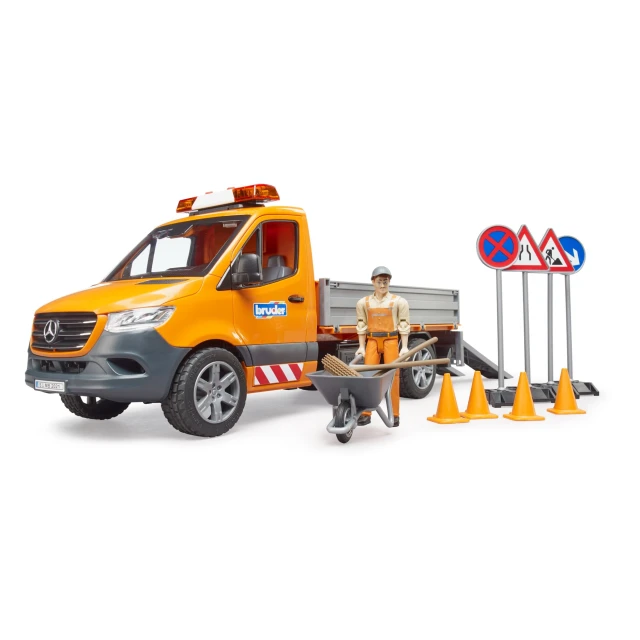 Автомобіль дорожніх робіт Mercedes-Benz Sprinter з водієм та аксесуарами Bruder (2677)