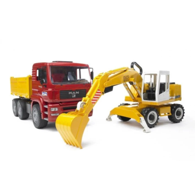 Грузовик MAN TGA с экскаватором Liebherr Bruder (2751)