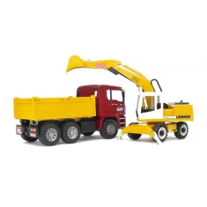 Вантажівка MAN TGA з екскаватором Liebherr Bruder (2751)