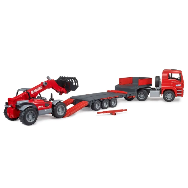 Грузовик MAN TGA с прицепом и погрузчиком Manitou MT633 Bruder (2774)
