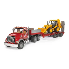 Вантажівка MACK Granite з причепом і трактором JCB 4CX Bruder (2813)