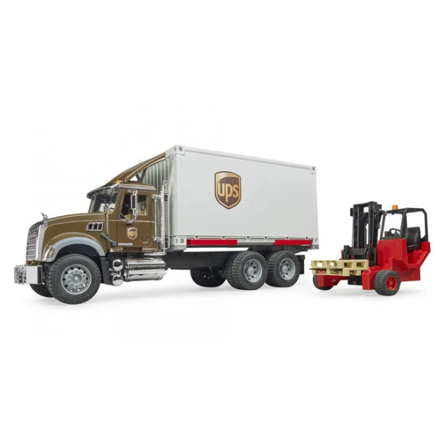 Вантажівка MACK Granite UPS з навантажувачем Bruder (2828)