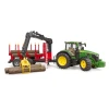 Трактор John Deere 7R 350 с прицепом и краном Bruder (3154)