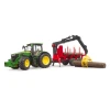Трактор John Deere 7R 350 с прицепом и краном Bruder (3154)