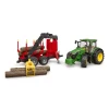 Трактор John Deere 7R 350 с прицепом и краном Bruder (3154)