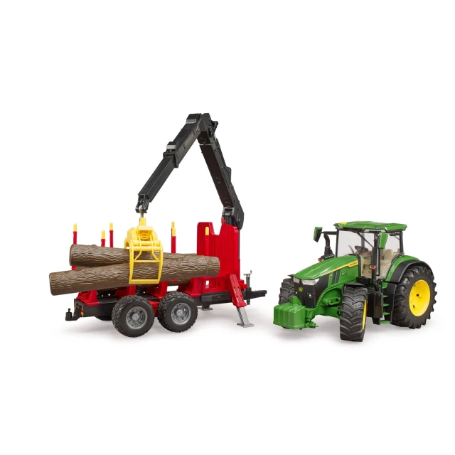 Трактор John Deere 7R 350 с прицепом и краном Bruder (3154)