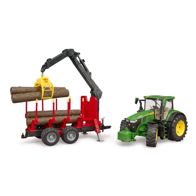 Трактор John Deere 7R 350 с прицепом и краном Bruder (3154)