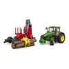 Трактор John Deere 7R 350 с прицепом и краном Bruder (3154)