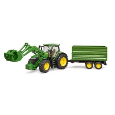 Трактор John Deere 7R 350 з фронтальним навантажувачем та причепом Bruder (3155)