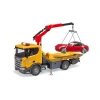 Эвакуатор Scania Super 560R с автомобилем Bruder (3552)