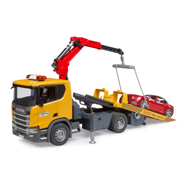 Эвакуатор Scania Super 560R с автомобилем Bruder (3552)