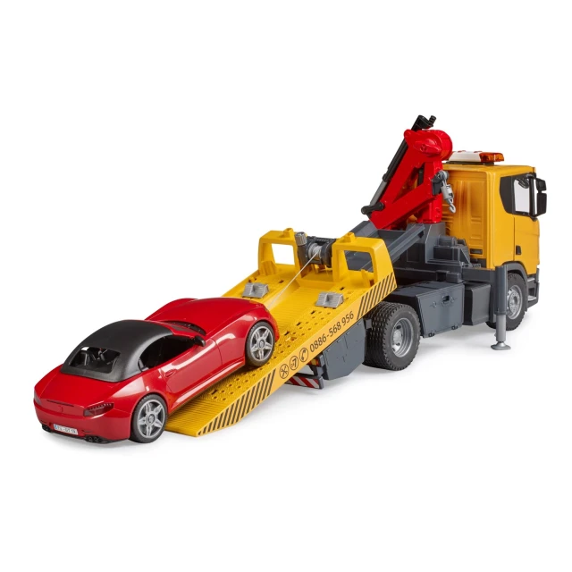 Эвакуатор Scania Super 560R с автомобилем Bruder (3552)