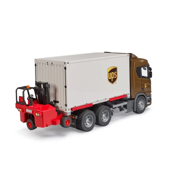 Логистический грузовик Scania UPS с погрузчиком Bruder (3582)