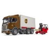 Логистический грузовик Scania UPS с погрузчиком Bruder (3582)