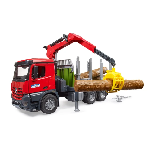 Вантажівка Mercedes-Benz Arocs з контейнером для деревини + 3 колоди Bruder (3669)
