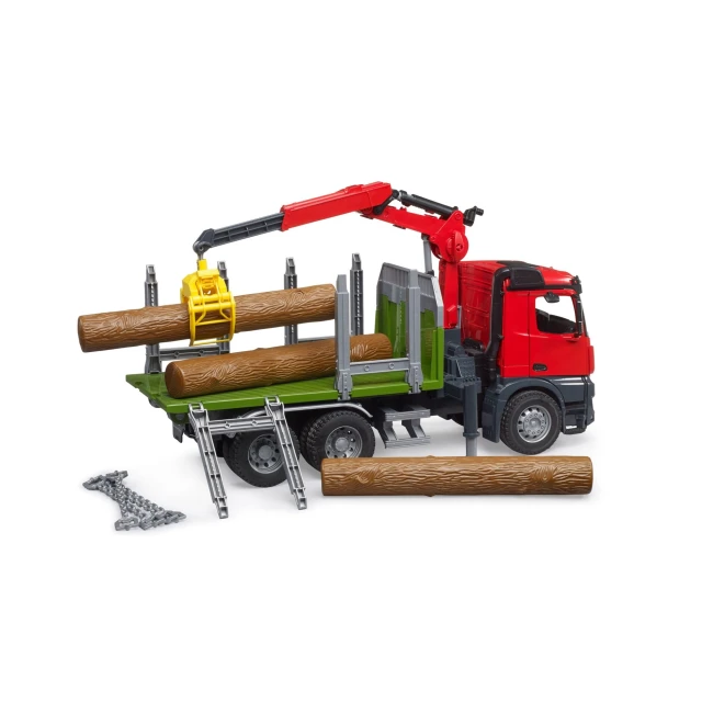 Вантажівка Mercedes-Benz Arocs з контейнером для деревини + 3 колоди Bruder (3669)