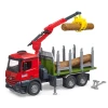 Вантажівка Mercedes-Benz Arocs з контейнером для деревини + 3 колоди Bruder (3669)