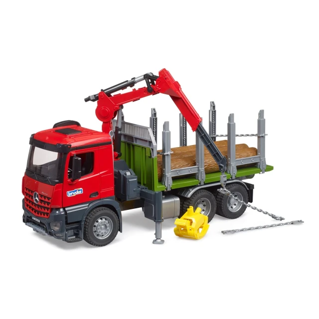 Вантажівка Mercedes-Benz Arocs з контейнером для деревини + 3 колоди Bruder (3669)