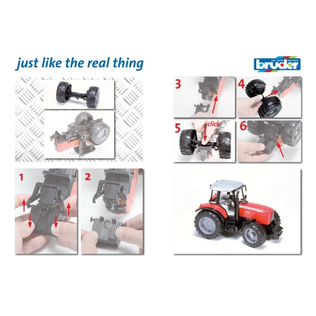 Передня вісь для тракторів Massey Ferguson, Case, Deutz Bruder (42040)