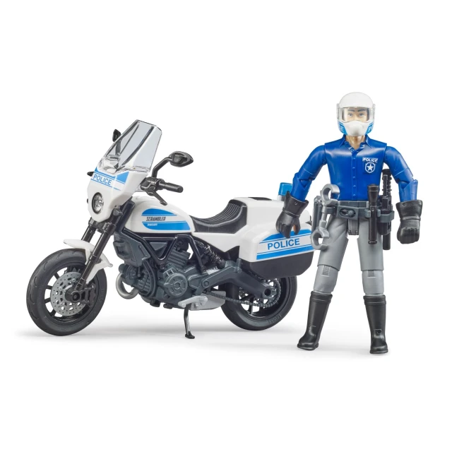 Поліцейський мотоцикл Ducati Scrambler з фігуркою Bruder (62731)
