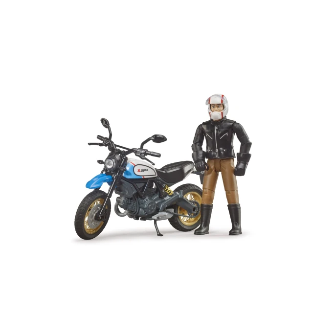 Мотоцикл Ducati Scrambler Desert Sled з фігуркою мотоцикліста Bruder (63051)