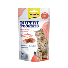 Ласощі для котів GimCat Nutri Pockets з лососем 60 г (4002064419206)