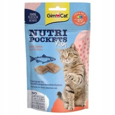Ласощі для котів GimCat Nutri Pockets з лососем 60 г (4002064419626)