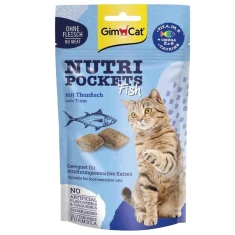 Ласощі для котів GimCat Nutri Pockets Fish з лососем 60 г (4002064419633)