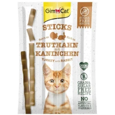 Ласощі для котів GimCat Sticks з індичкою та кроликом 4 шт (4002064420813)