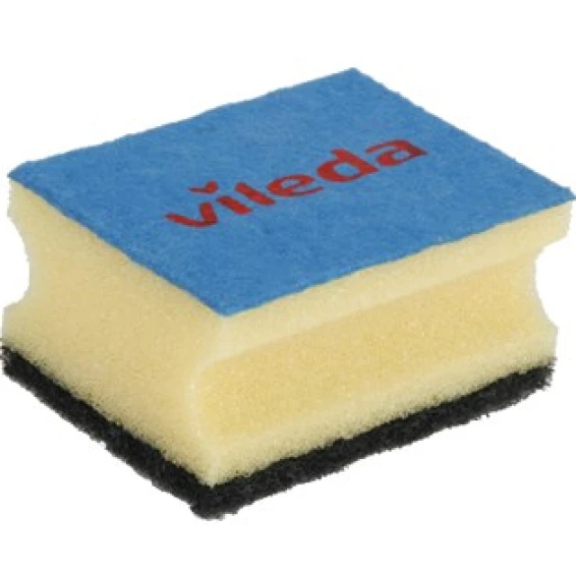 Губка для мытья посуды Vileda Glitzi Plus профилированная 3 шт (4003790001444)