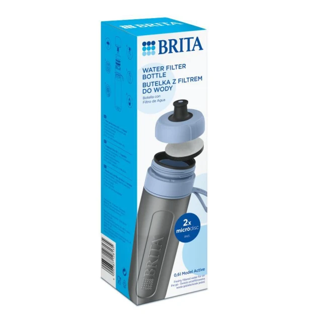 Бутылка с фильтром Brita Active Pastel Blue 2 диска (4006387128135)