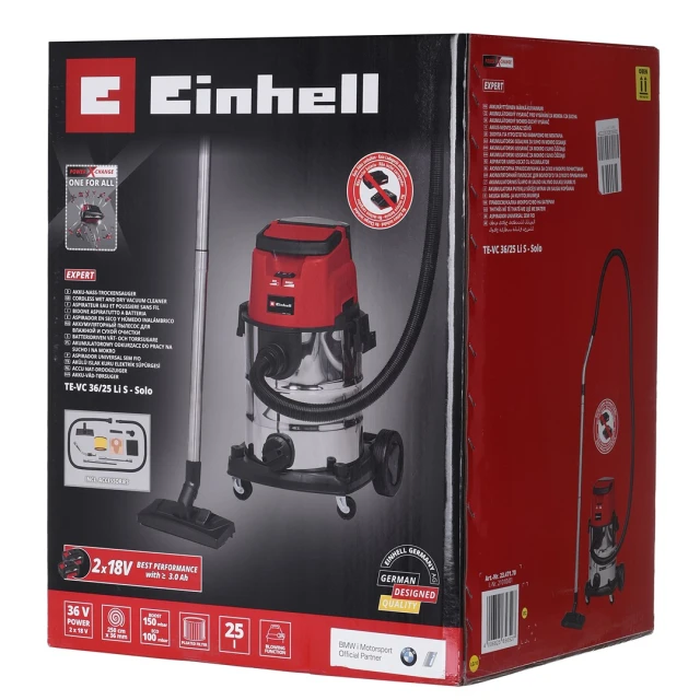 Пилосос будівельний Einhell TE-VC 36/25 Li S-Solo 18V (2347170)
