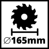 Пила дискова Einhell TP-CS 18/165 LI BL-SOLO 18V (4331225)