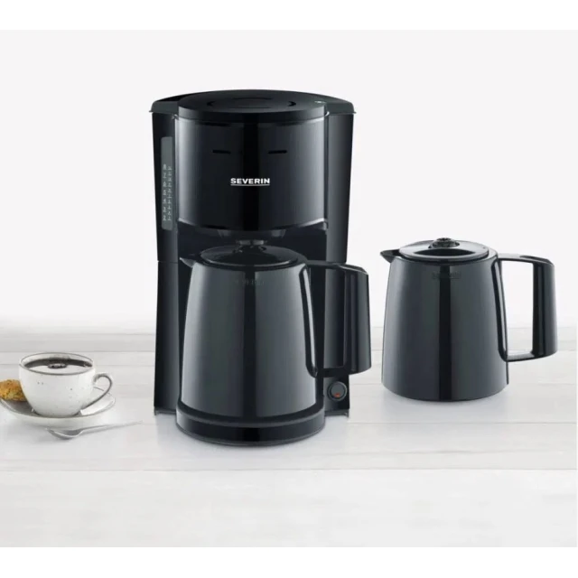 Кавоварка крапельна Severin KA 9307 1000 Вт з 2 термосами Black (4008146041464)