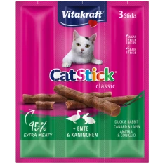 Ласощі для котів Vitakraft Cat Stick Mini з кроликом і качкою 3 шт x 18 г (4008239182005)