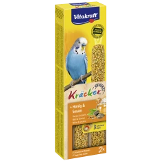 Ласощі на паличках для хвилястих папуг Vitakraft 2 шт мед | кунжут (4008239212382)
