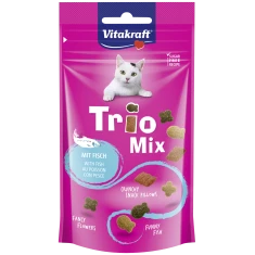 Ласощі для котів Vitakraft Trio Mix з рибою 60 г (4008239288172)