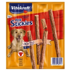 Ласощі для собак Vitakraft Dog Stickies з яловичиною 4 шт x 11 г (4008239289155)