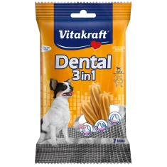 Жевательные лакомства для собак Vitakraft Denta Stick 3в1 для чистки зубов до 5 кг 70 г (4008239309143)