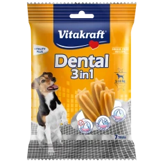 Жувальні ласощі для собак Vitakraft Denta Stick для чищення зубів 5–10 кг 3 в 1 120 г (4008239309167)