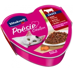 Влажный корм для кошек Vitakraft Poesie Creation с говядиной и морковью в соусе 85 г (4008239353221)