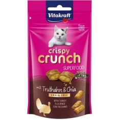 Ласощі для котів Vitakraft Crispy Crunch з індичкою та чіа 60 г (4008239393166)